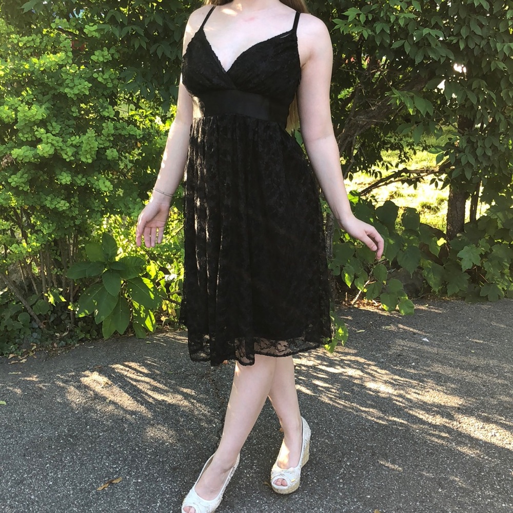 Necessary Objects Black Lace Dress